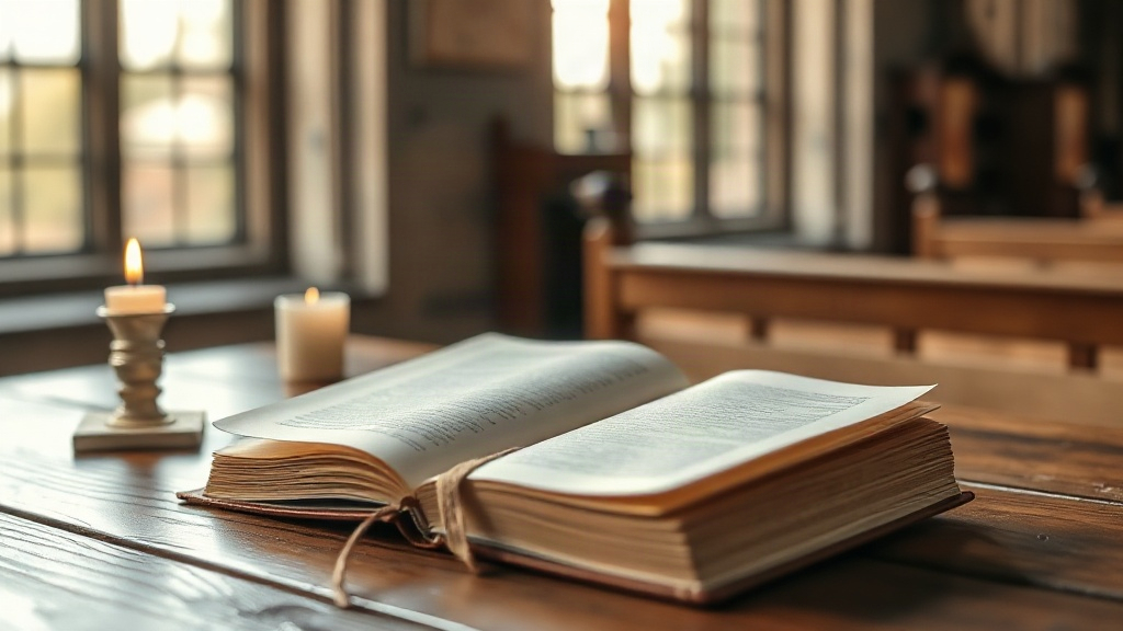 Open journal on a quiet desk